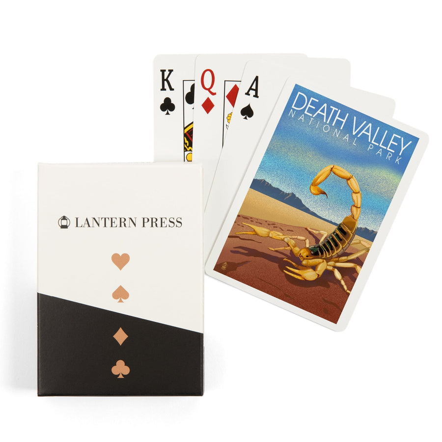Playing Cards, Death Valley National Park, California, Lithograph, Scorpion, 52 Card Deck with Jokers in Box, Unique Art Cards Lantern Press 