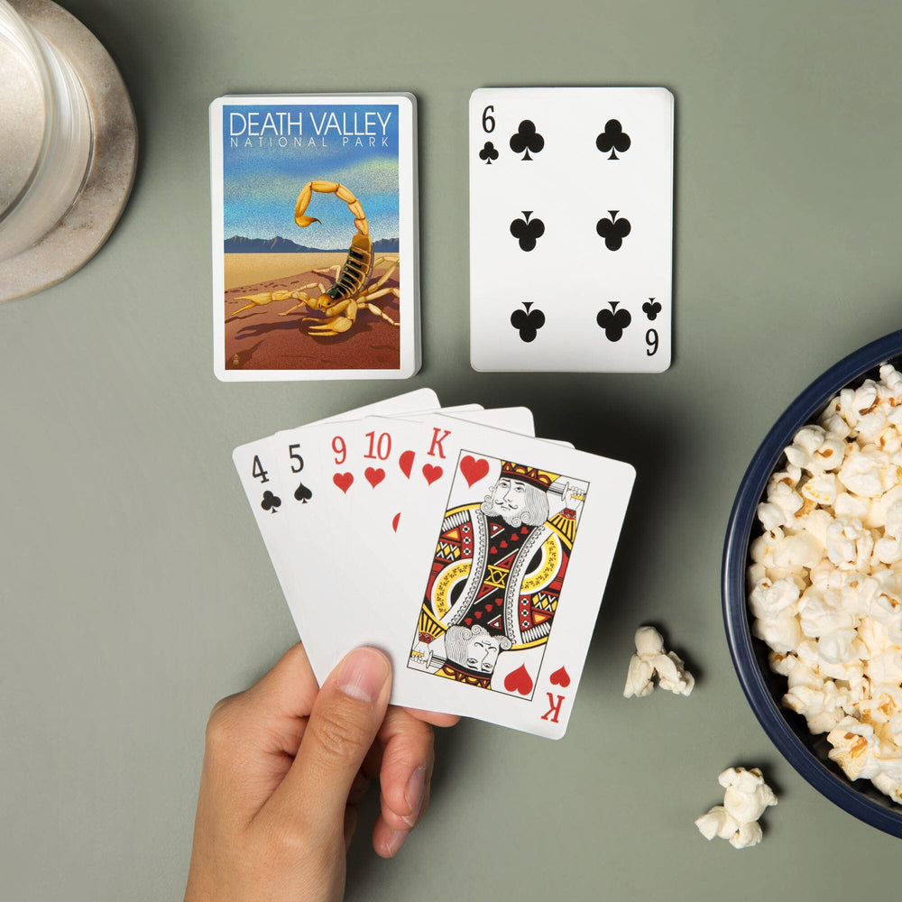Playing Cards, Death Valley National Park, California, Lithograph, Scorpion, 52 Card Deck with Jokers in Box, Unique Art Cards Lantern Press 