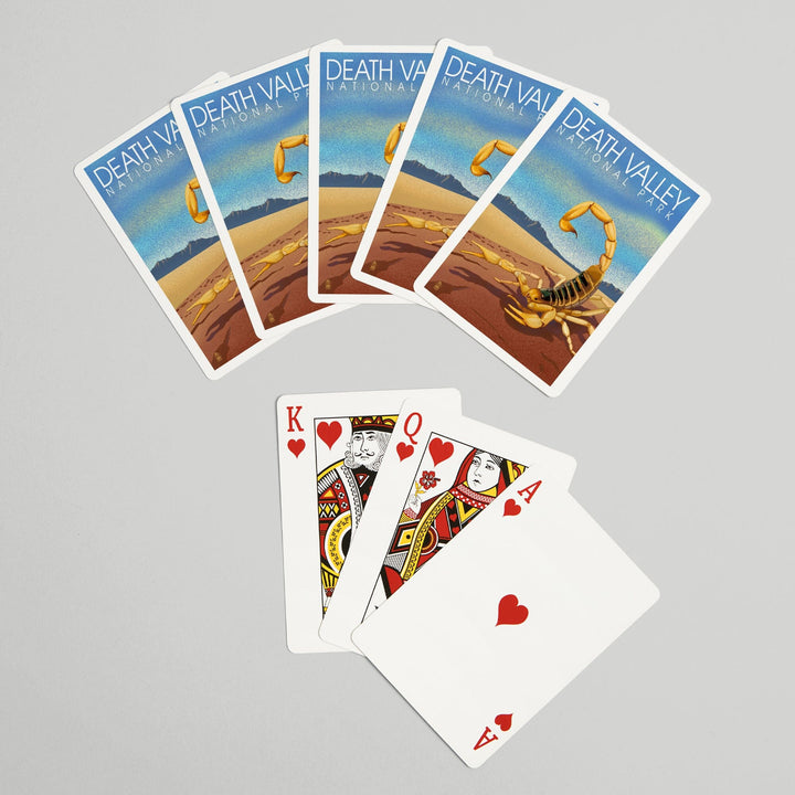 Playing Cards, Death Valley National Park, California, Lithograph, Scorpion, 52 Card Deck with Jokers in Box, Unique Art Cards Lantern Press 