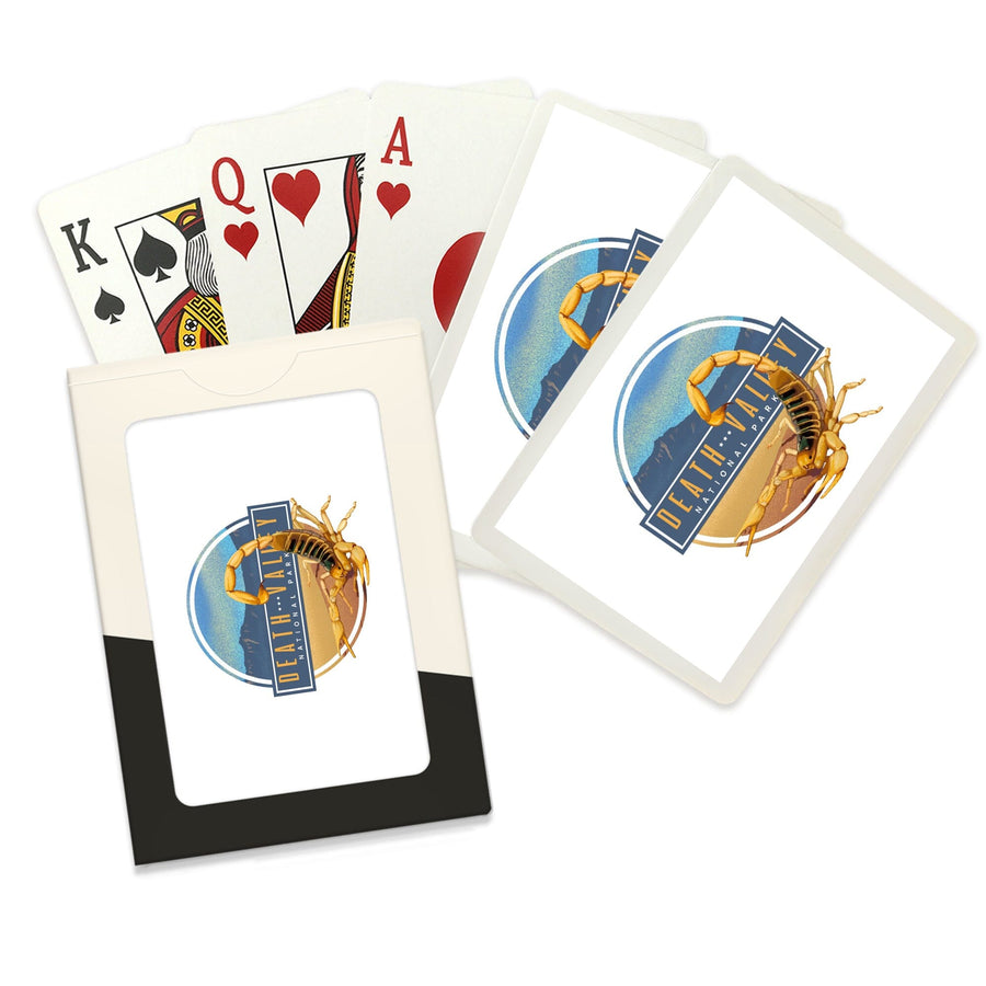Playing Cards, Death Valley National Park, California, Scorpion, Lithograph, Contour, 52 Card Deck with Jokers in Box, Unique Art Cards Lantern Press 
