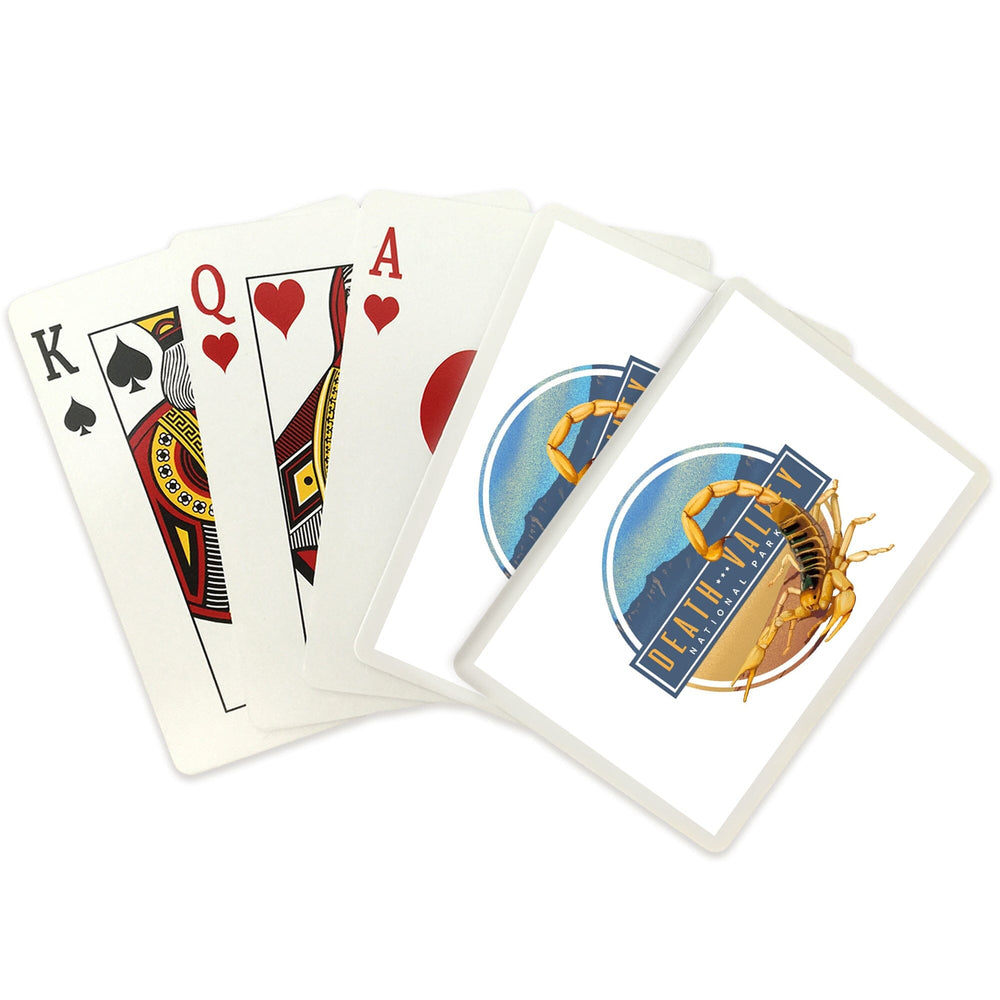 Playing Cards, Death Valley National Park, California, Scorpion, Lithograph, Contour, 52 Card Deck with Jokers in Box, Unique Art Cards Lantern Press 