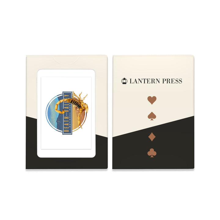 Playing Cards, Death Valley National Park, California, Scorpion, Lithograph, Contour, 52 Card Deck with Jokers in Box, Unique Art Cards Lantern Press 