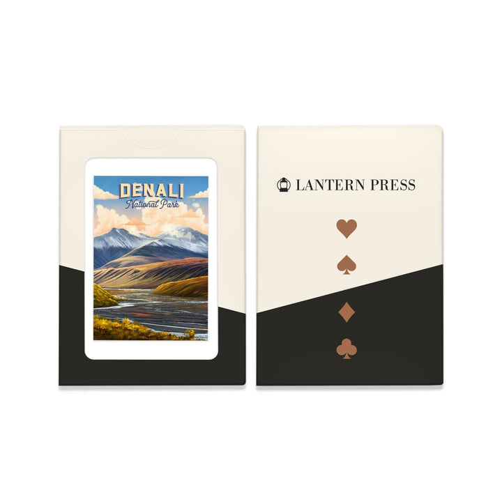 Playing Cards, Denali National Park and Preserve, Alaska, Oil Painting, 52 Card Deck with Jokers in Box, Unique Art Cards Lantern Press 