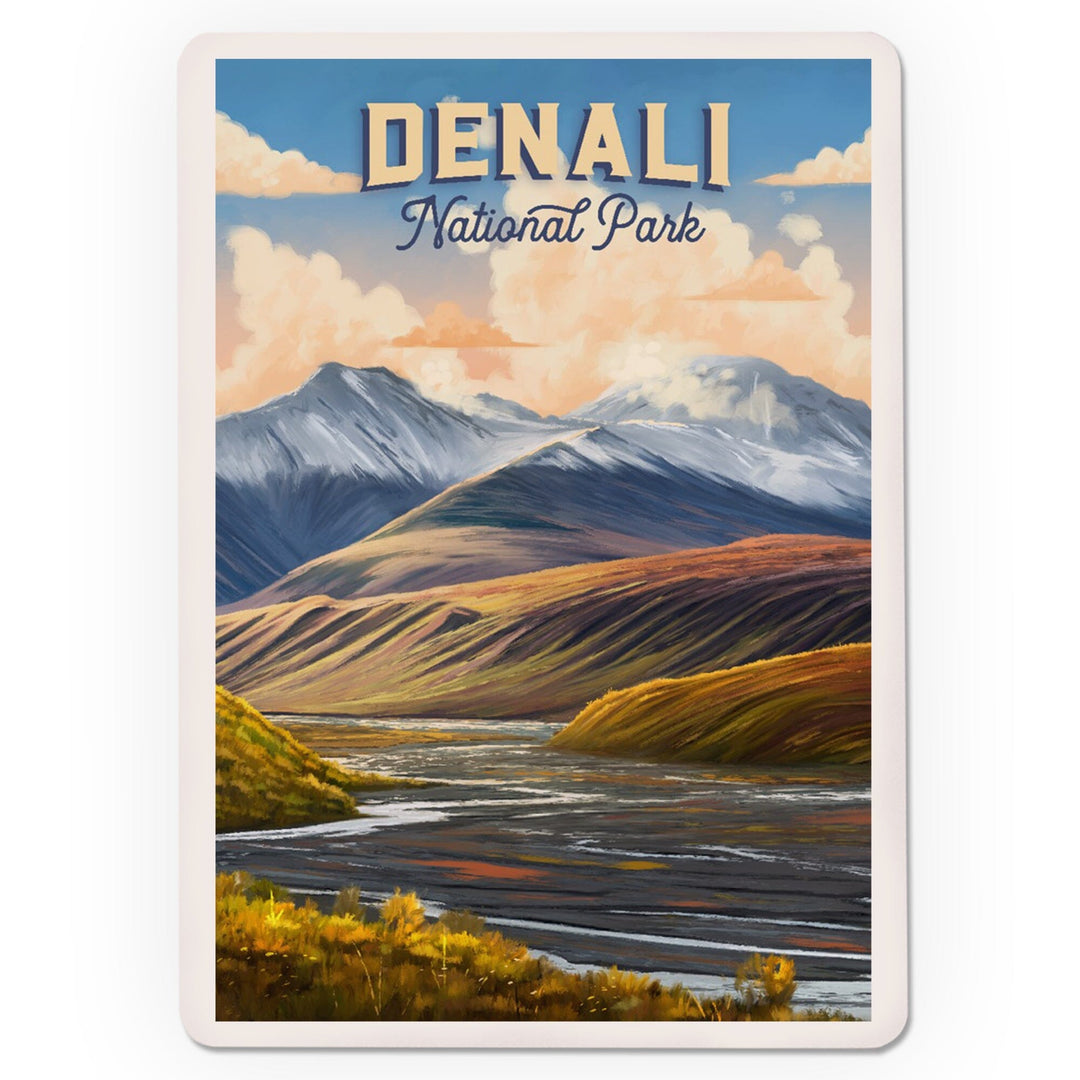 Playing Cards, Denali National Park and Preserve, Alaska, Oil Painting, 52 Card Deck with Jokers in Box, Unique Art Cards Lantern Press 