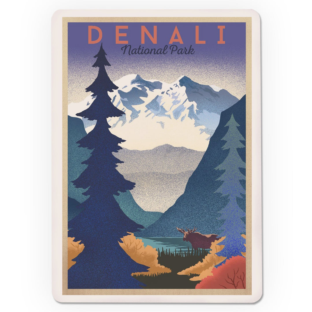 Playing Cards, Denali National Park, Mountain Scene, Lithograph, 52 Card Deck with Jokers in Box, Unique Art Cards Lantern Press 