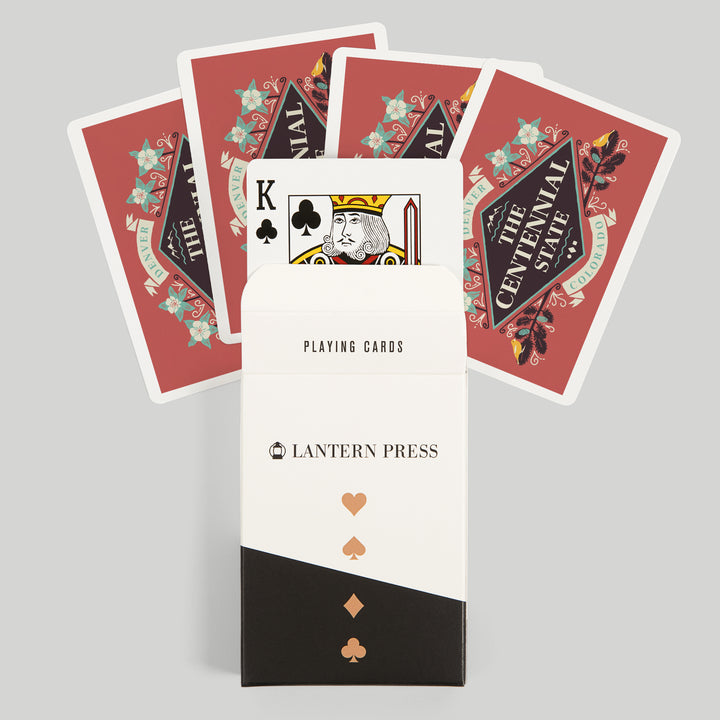 Playing Cards, Denver, Colorado, State Motto Crest, State Series, 52 Card Deck with Jokers in Box, Unique Art Cards Lantern Press 