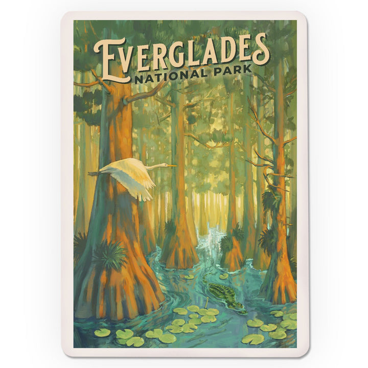 Playing Cards, Everglades National Park, Florida, Oil Painting, 52 Card Deck with Jokers in Box, Unique Art Cards Lantern Press 