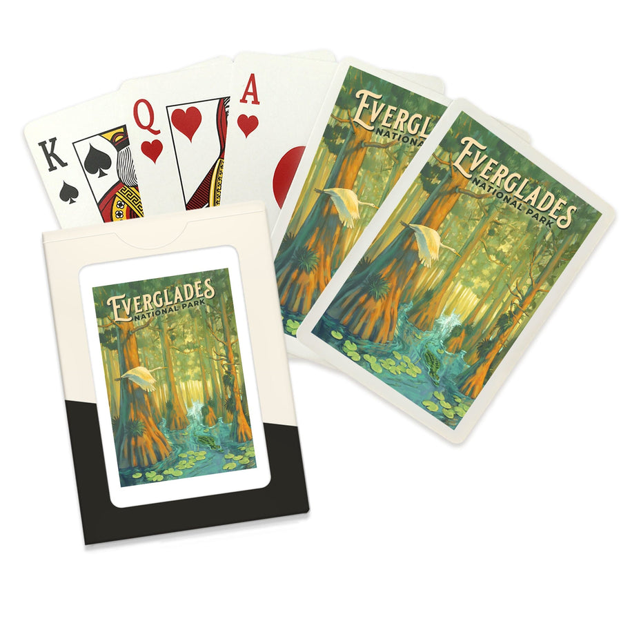 Playing Cards, Everglades National Park, Florida, Oil Painting, 52 Card Deck with Jokers in Box, Unique Art Cards Lantern Press 