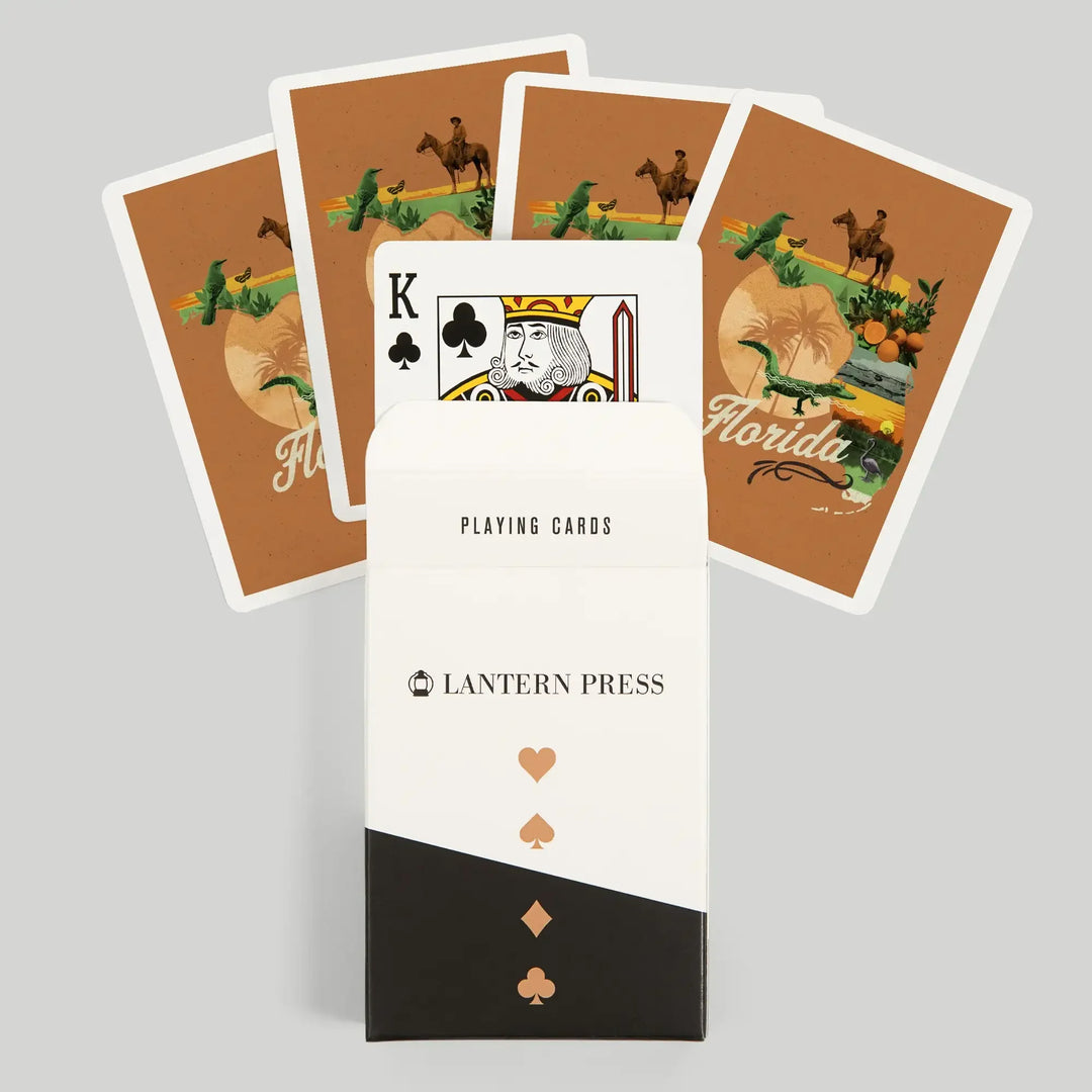 Playing Cards, Florida, State Photomontage, State Series, 52 Card Deck with Jokers in Box, Unique Art Cards Lantern Press 