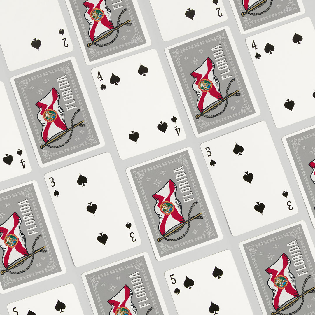 Playing Cards, Florida, Waving State Flag, State Series, 52 Card Deck with Jokers in Box, Unique Art Cards Lantern Press 