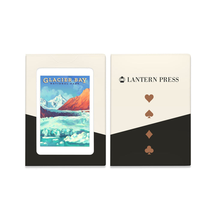 Playing Cards, Glacier Bay National Park, Alaska, Oil Painting, 52 Card Deck with Jokers in Box, Unique Art Cards Lantern Press 