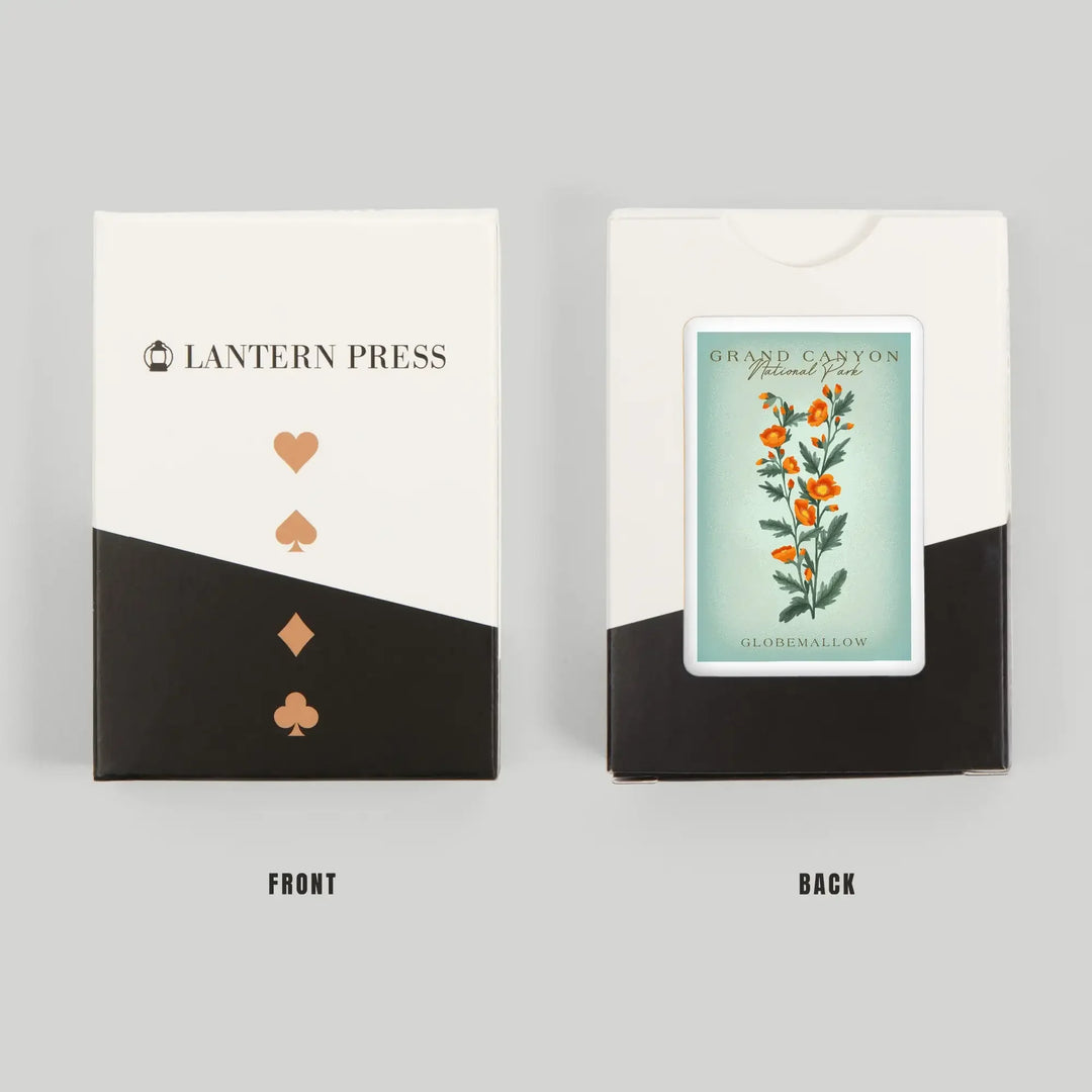 Playing Cards, Grand Canyon National Park, Arizona, Globemallow, Vintage Flora, 52 Card Deck with Jokers in Box, Unique Art Cards Lantern Press 