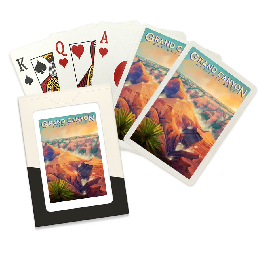 Playing Cards, Grand Canyon National Park, Arizona, Oil Painting, 52 Card Deck with Jokers in Box, Unique Art Cards Lantern Press 
