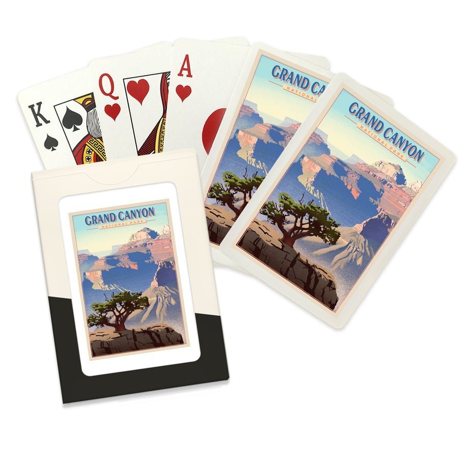 Playing Cards, Grand Canyon National Park, Lithograph, 52 Card Deck with Jokers in Box, Unique Art Cards Lantern Press 