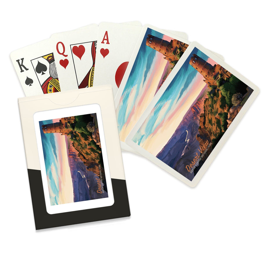 Playing Cards, Grand Canyon National Park, Watchtower, Oil Painting, 52 Card Deck with Jokers in Box, Unique Art Cards Lantern Press 