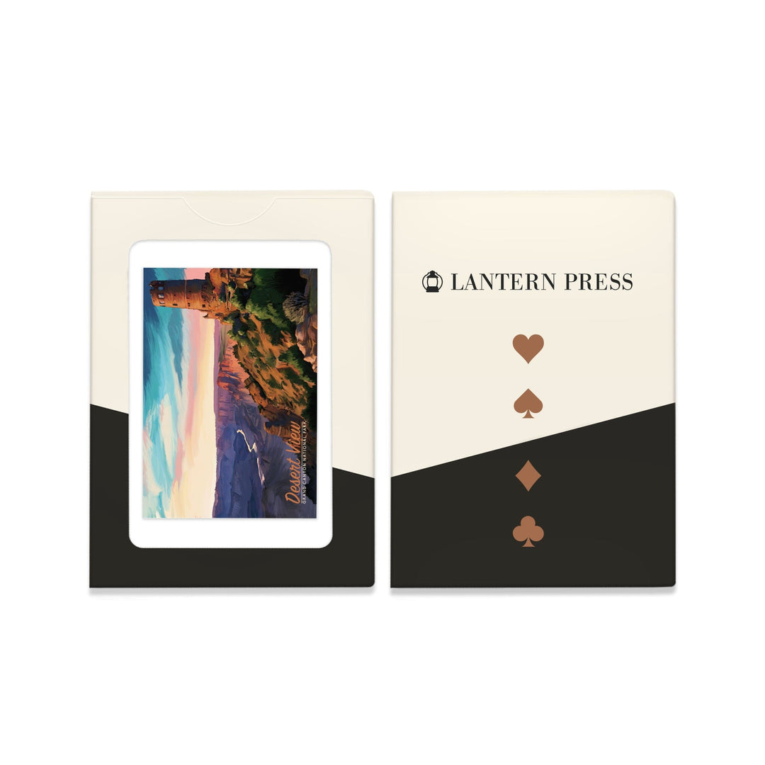 Playing Cards, Grand Canyon National Park, Watchtower, Oil Painting, 52 Card Deck with Jokers in Box, Unique Art Cards Lantern Press 