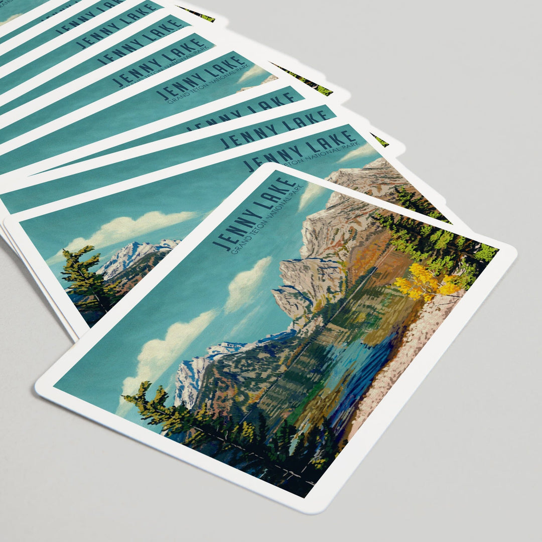 Playing Cards, Grand Teton National Park, Wyoming, Jenny Lake, Oil Painting, 52 Card Deck with Jokers in Box, Unique Art Cards Lantern Press 