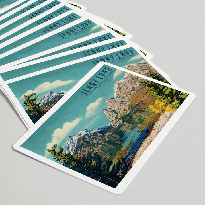 Playing Cards, Grand Teton National Park, Wyoming, Jenny Lake, Oil Painting, 52 Card Deck with Jokers in Box, Unique Art Cards Lantern Press 