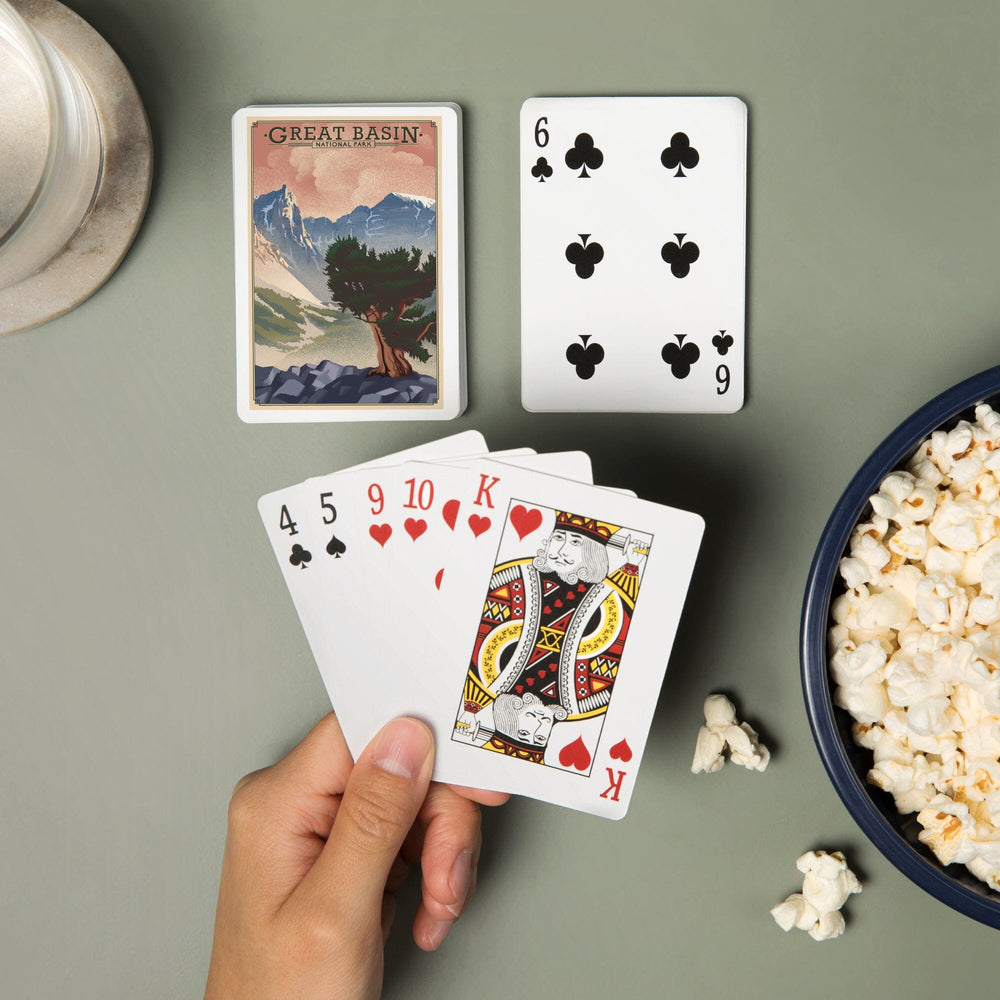 Playing Cards, Great Basin National Park, Nevada, Lithograph National Park Series, 52 Card Deck with Jokers in Box, Unique Art Cards Lantern Press 