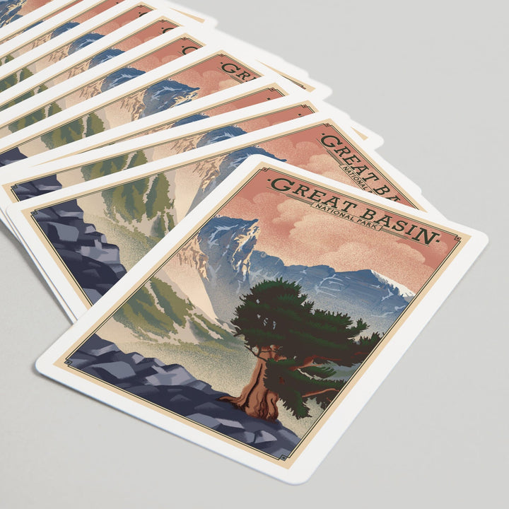 Playing Cards, Great Basin National Park, Nevada, Lithograph National Park Series, 52 Card Deck with Jokers in Box, Unique Art Cards Lantern Press 