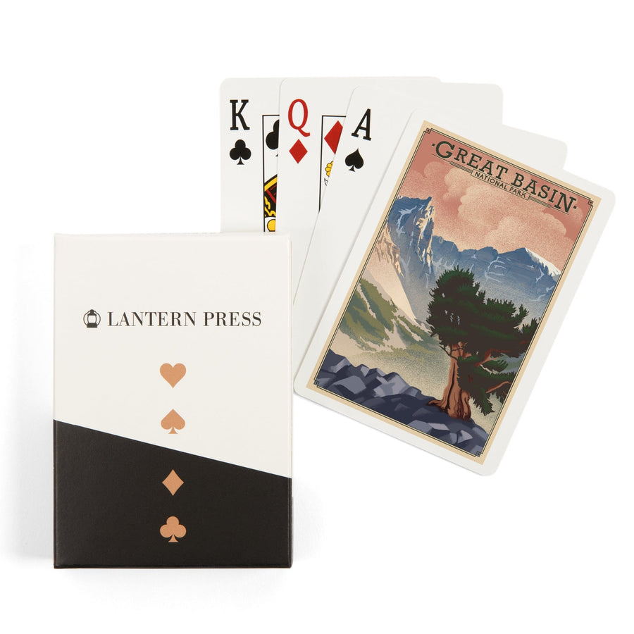 Playing Cards, Great Basin National Park, Nevada, Lithograph National Park Series, 52 Card Deck with Jokers in Box, Unique Art Cards Lantern Press 