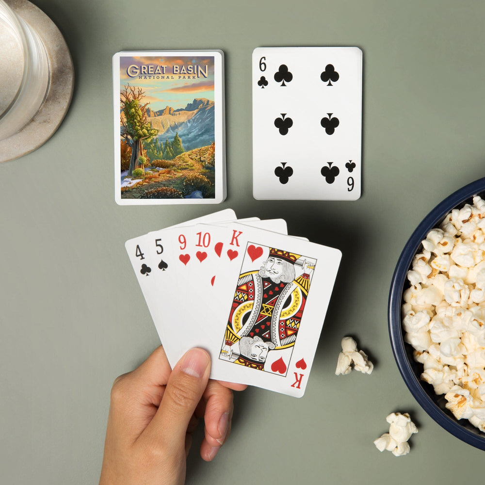 Playing Cards, Great Basin National Park, Nevada, Oil Painting, 52 Card Deck with Jokers in Box, Unique Art Cards Lantern Press 