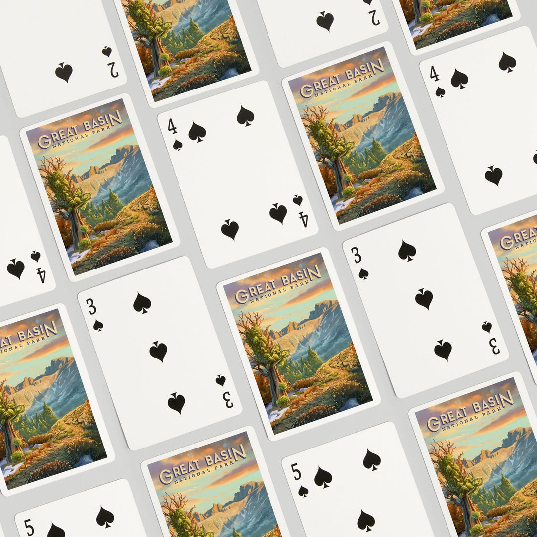 Playing Cards, Great Basin National Park, Nevada, Oil Painting, 52 Card Deck with Jokers in Box, Unique Art Cards Lantern Press 
