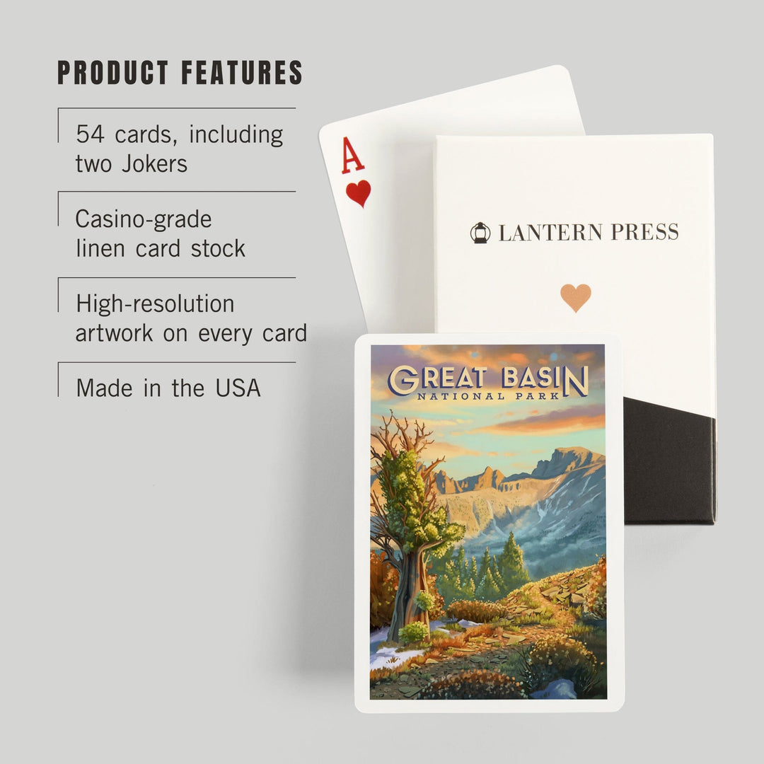 Playing Cards, Great Basin National Park, Nevada, Oil Painting, 52 Card Deck with Jokers in Box, Unique Art Cards Lantern Press 