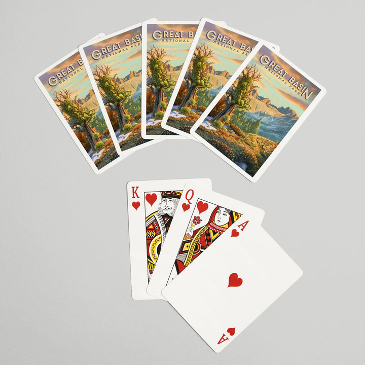 Playing Cards, Great Basin National Park, Nevada, Oil Painting, 52 Card Deck with Jokers in Box, Unique Art Cards Lantern Press 
