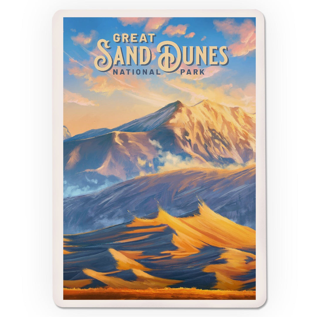 Playing Cards, Great Sand Dunes National Park, Colorado, Oil Painting, 52 Card Deck with Jokers in Box, Unique Art Cards Lantern Press 