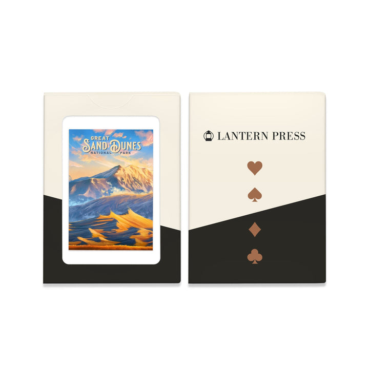 Playing Cards, Great Sand Dunes National Park, Colorado, Oil Painting, 52 Card Deck with Jokers in Box, Unique Art Cards Lantern Press 