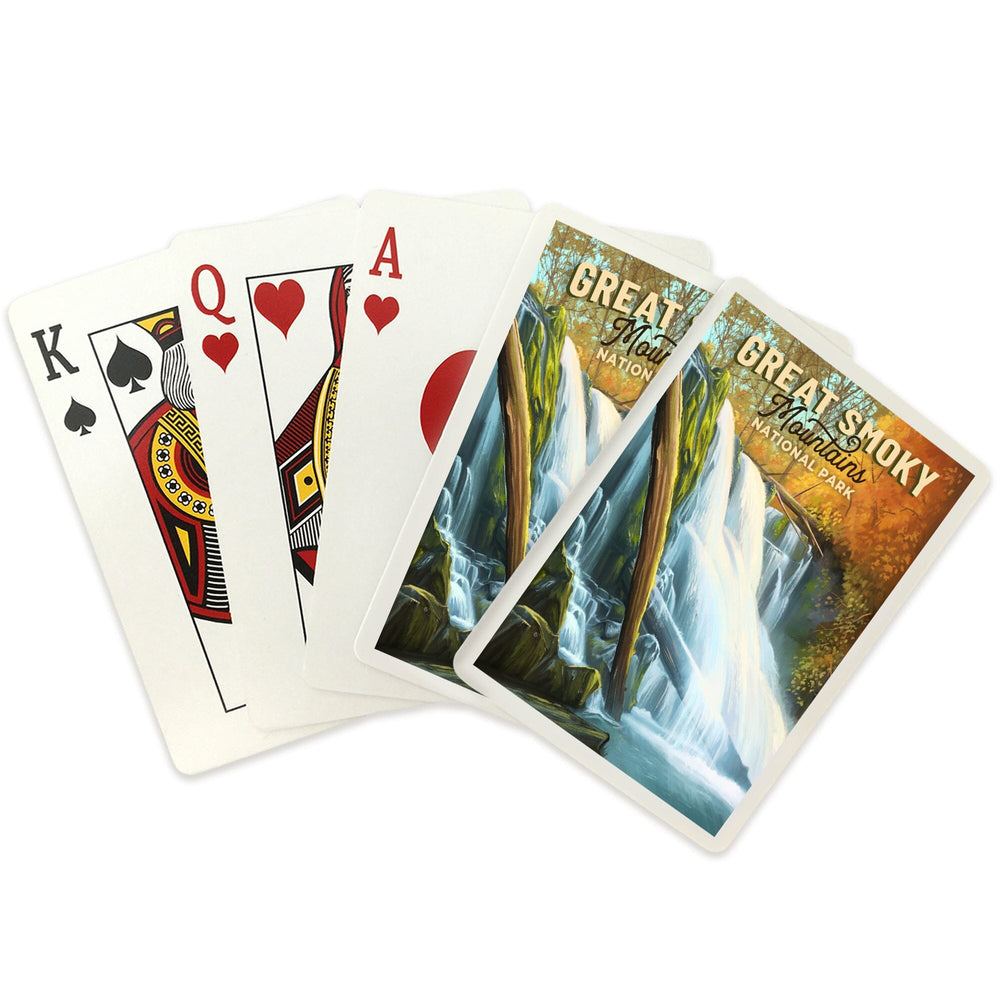 Playing Cards, Great Smoky Mountains National Park, Tennessee, Oil Painting, 52 Card Deck with Jokers in Box, Unique Art Cards Lantern Press 