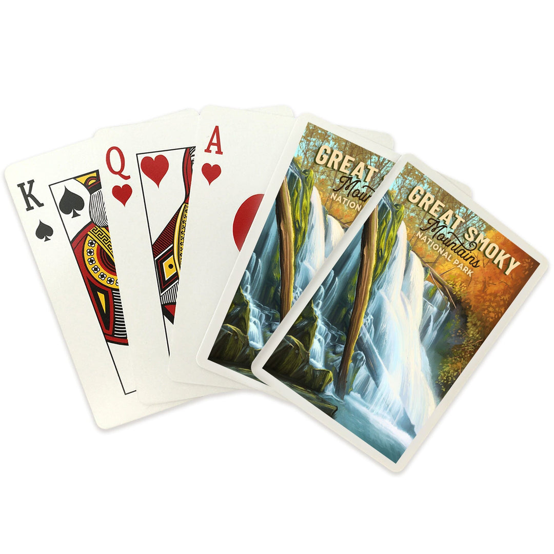 Playing Cards, Great Smoky Mountains National Park, Tennessee, Oil Painting, 52 Card Deck with Jokers in Box, Unique Art Cards Lantern Press 