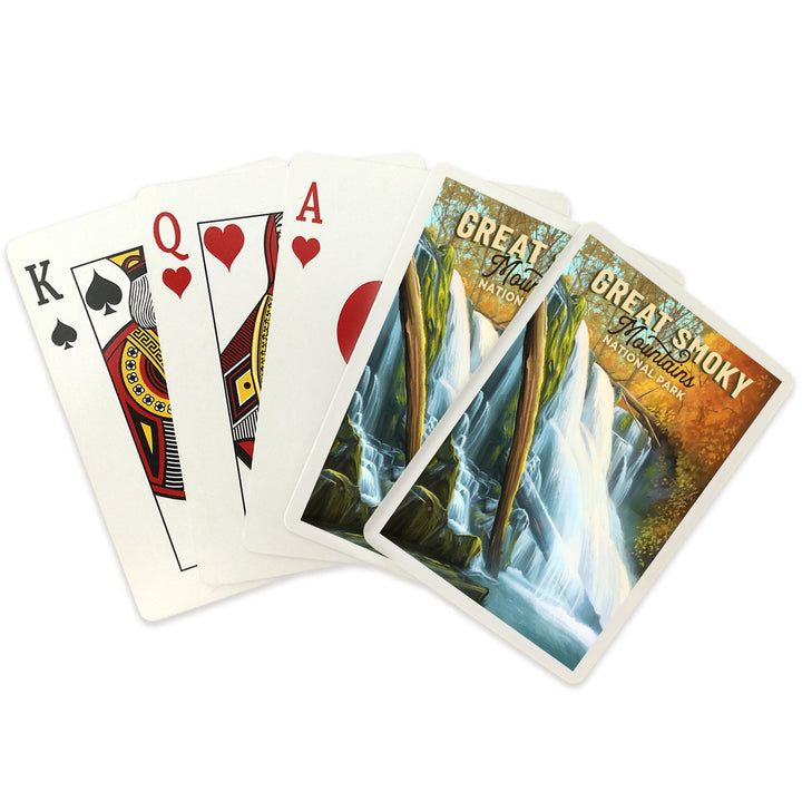 Playing Cards, Great Smoky Mountains National Park, Tennessee, Oil Painting, 52 Card Deck with Jokers in Box, Unique Art Cards Lantern Press 
