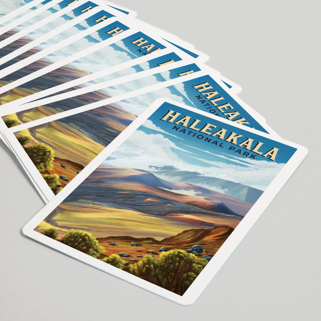 Playing Cards, Haleakalā National Park, Hawaii, Oil Painting, 52 Card Deck with Jokers in Box, Unique Art Cards Lantern Press 