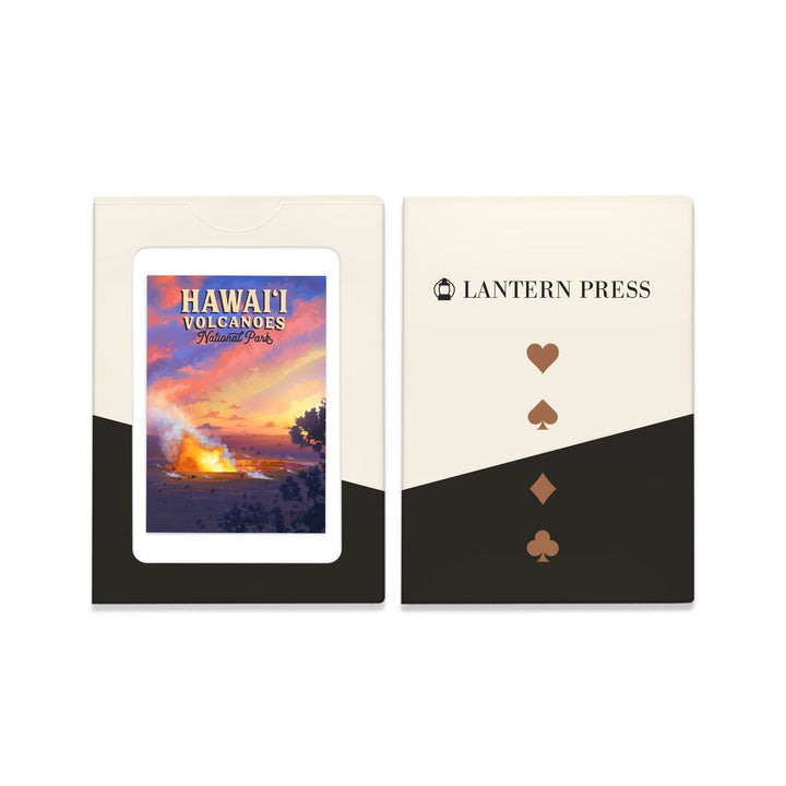 Playing Cards, Hawai‘i Volcanoes National Park, Hawaii, Oil Painting, 52 Card Deck with Jokers in Box, Unique Art Cards Lantern Press 