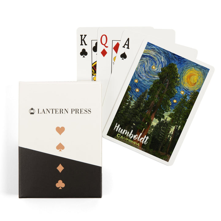 Playing Cards, Humboldt, California, Starry Night National Park Series, 52 Card Deck with Jokers in Box, Unique Art Cards Lantern Press 