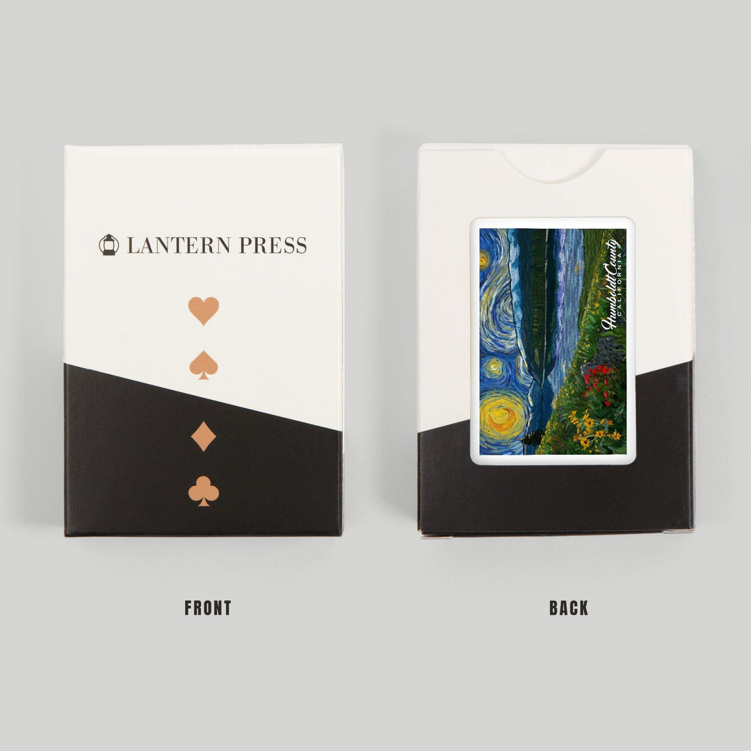 Playing Cards, Humboldt County, California, Starry Night, 52 Card Deck with Jokers in Box, Unique Art Cards Lantern Press 