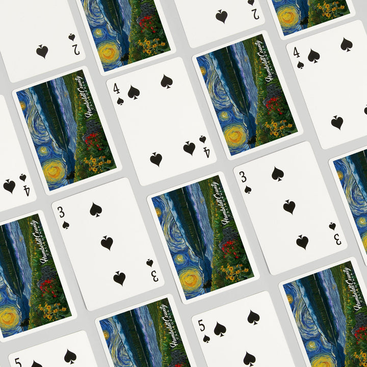 Playing Cards, Humboldt County, California, Starry Night, 52 Card Deck with Jokers in Box, Unique Art Cards Lantern Press 