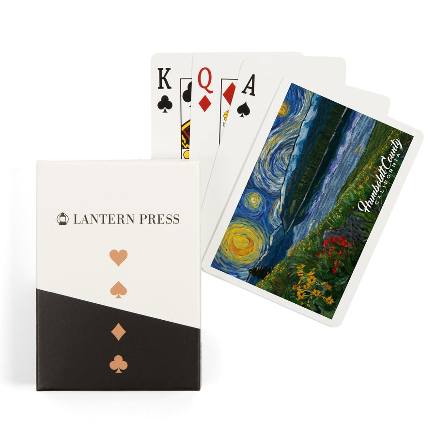 Playing Cards, Humboldt County, California, Starry Night, 52 Card Deck with Jokers in Box, Unique Art Cards Lantern Press 
