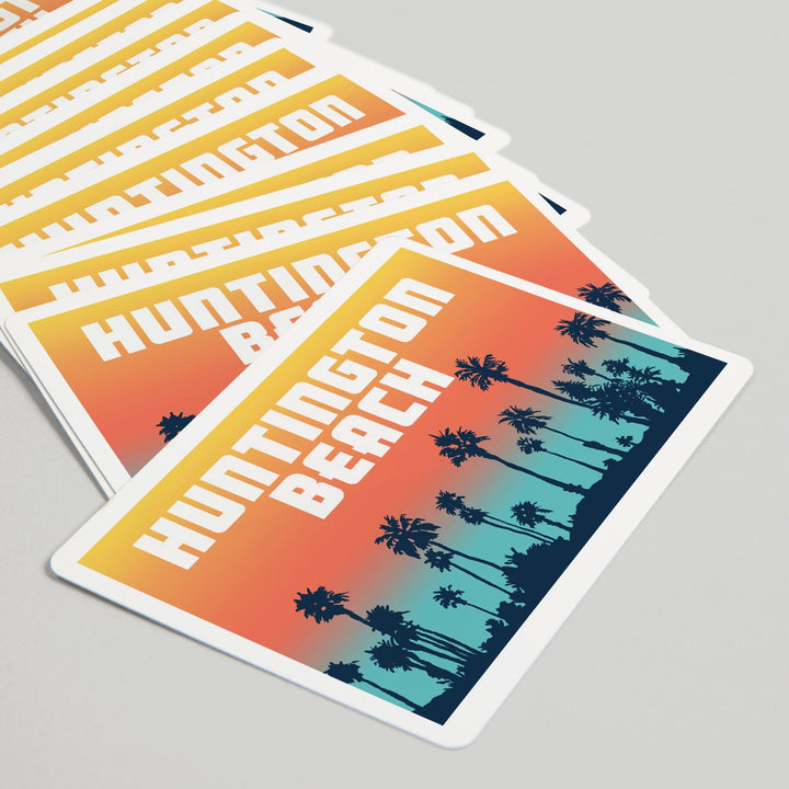 Playing Cards, Huntington Beach, California, Palm Trees, Aqua Horizon, 52 Card Deck with Jokers in Box, Unique Art Cards Lantern Press 