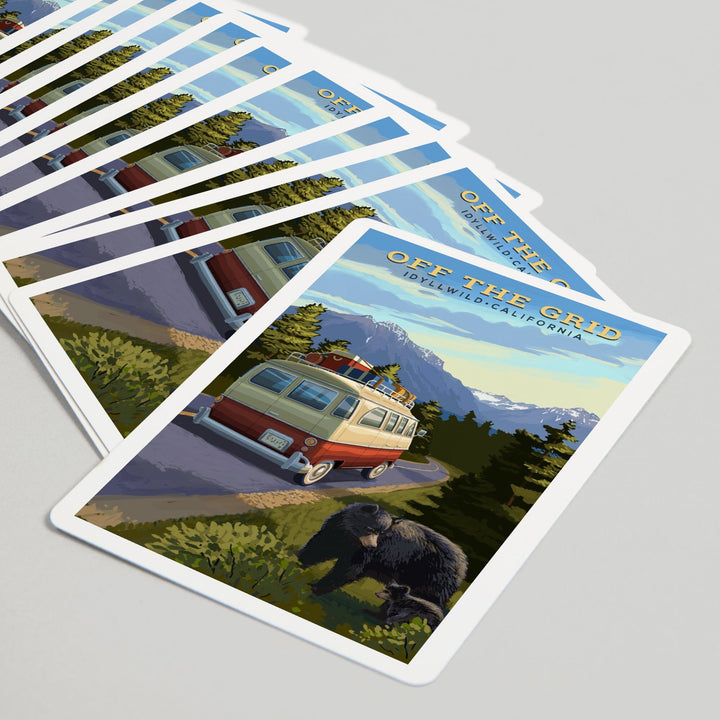 Playing Cards, Idyllwild, California, Off the Grid, Camper Van and Wildlife, 52 Card Deck with Jokers in Box, Unique Art Cards Lantern Press 