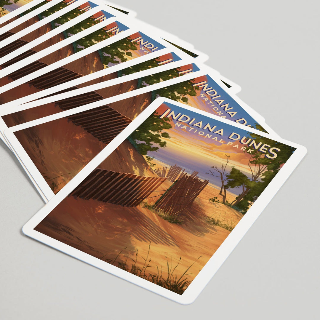 Playing Cards, Indiana Dunes National Park, Indiana, Oil Painting, 52 Card Deck with Jokers in Box, Unique Art Cards Lantern Press 