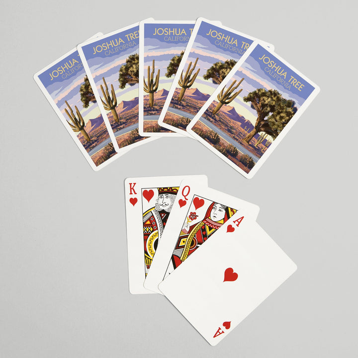 Playing Cards, Joshua Tree, California, Painterly, Desert Scene, 52 Card Deck with Jokers in Box, Unique Art Cards Lantern Press 