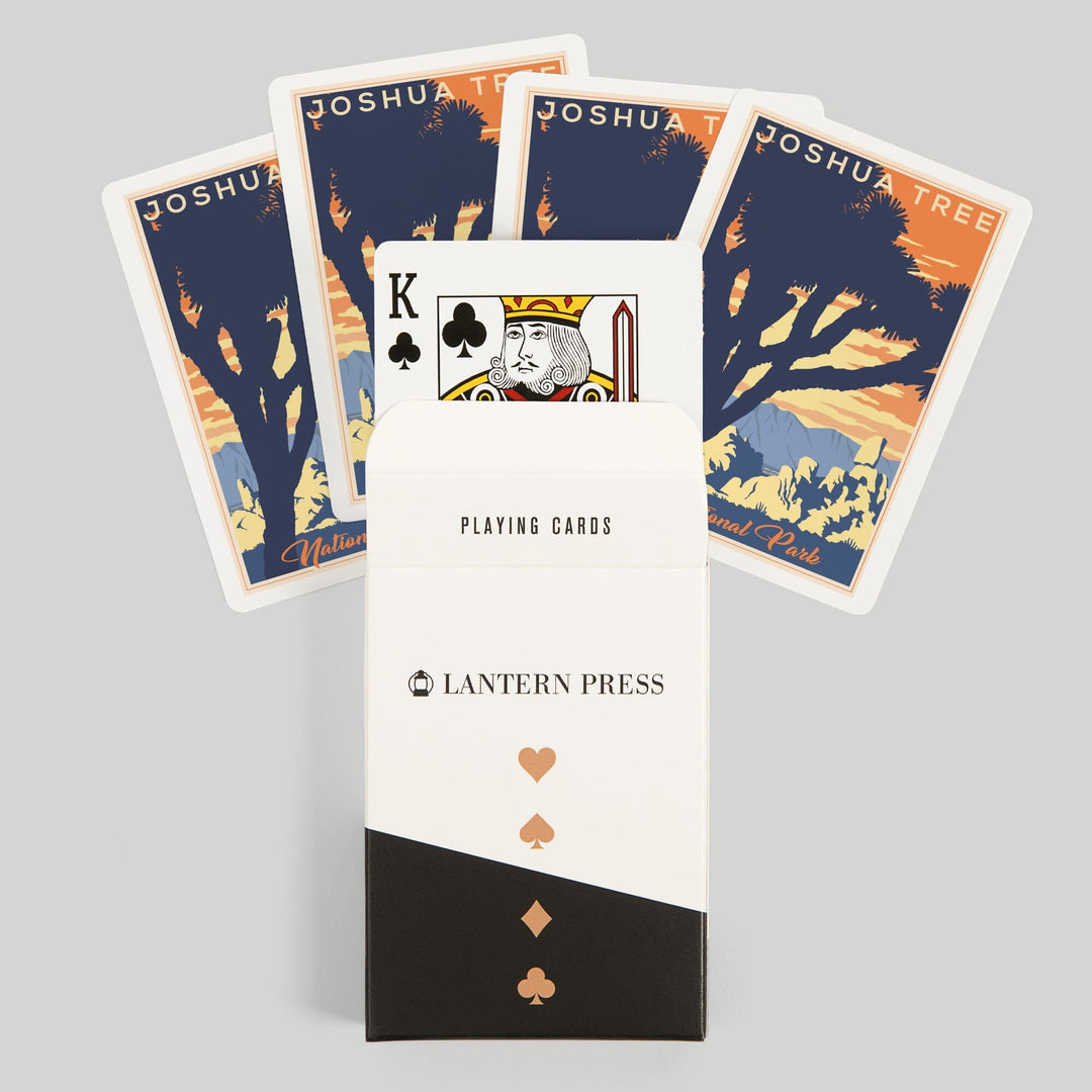 Playing Cards, Joshua Tree National Park, California, Lithograph, 52 Card Deck with Jokers in Box, Unique Art Cards Lantern Press 