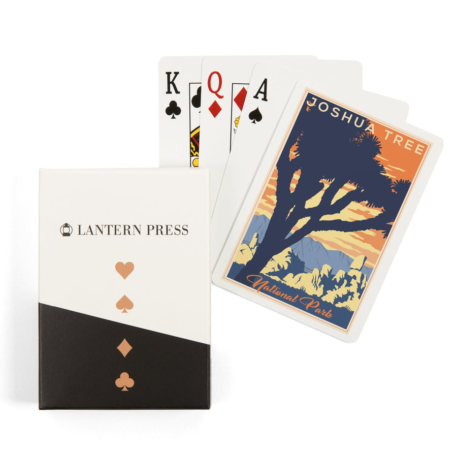 Playing Cards, Joshua Tree National Park, California, Lithograph, 52 Card Deck with Jokers in Box, Unique Art Cards Lantern Press 