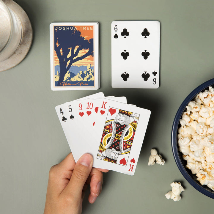 Playing Cards, Joshua Tree National Park, California, Lithograph, 52 Card Deck with Jokers in Box, Unique Art Cards Lantern Press 