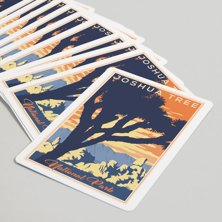 Playing Cards, Joshua Tree National Park, California, Lithograph, 52 Card Deck with Jokers in Box, Unique Art Cards Lantern Press 