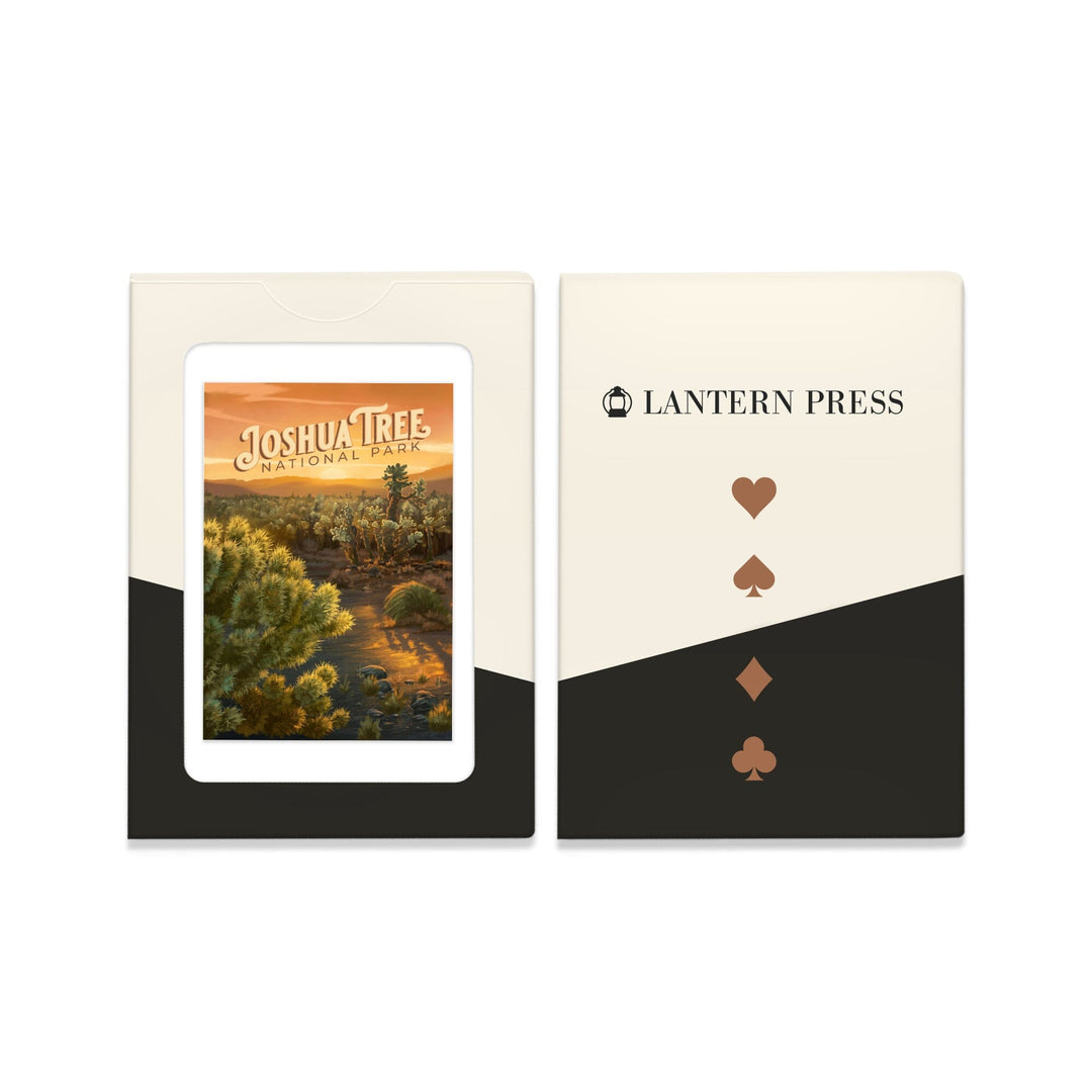 Playing Cards, Joshua Tree National Park, California, Oil Painting, 52 Card Deck with Jokers in Box, Unique Art Cards Lantern Press 