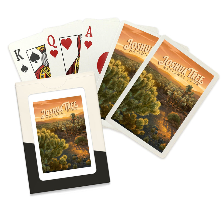 Playing Cards, Joshua Tree National Park, California, Oil Painting, 52 Card Deck with Jokers in Box, Unique Art Cards Lantern Press 